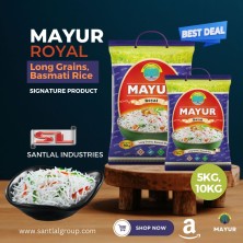 Mayur ROYAL 10kg Basmati Rice|PESTICIDE FREE|1121 Rice| Extra long(XXL)| Full-length Rice|Most Premium,2 Yrs Aged Rice|Rich Aroma|Royal Blue Pack